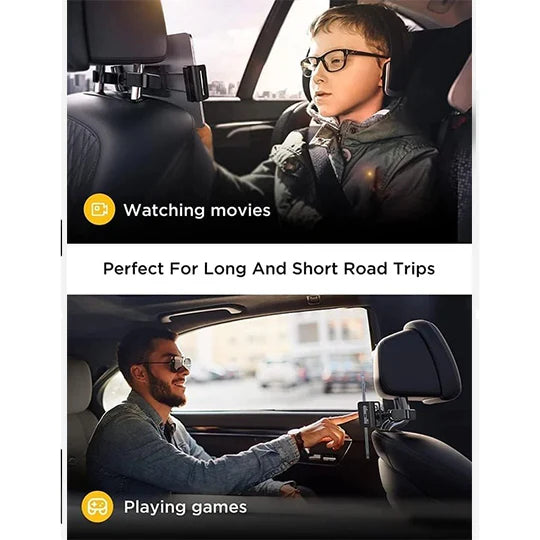 "Tablet iPad Holder for Car: Mount Headrest iPad Car Holder for Back Seat Travel"