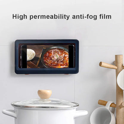 "Waterproof Wall-Mounted Shower Phone Holder with TV Case"