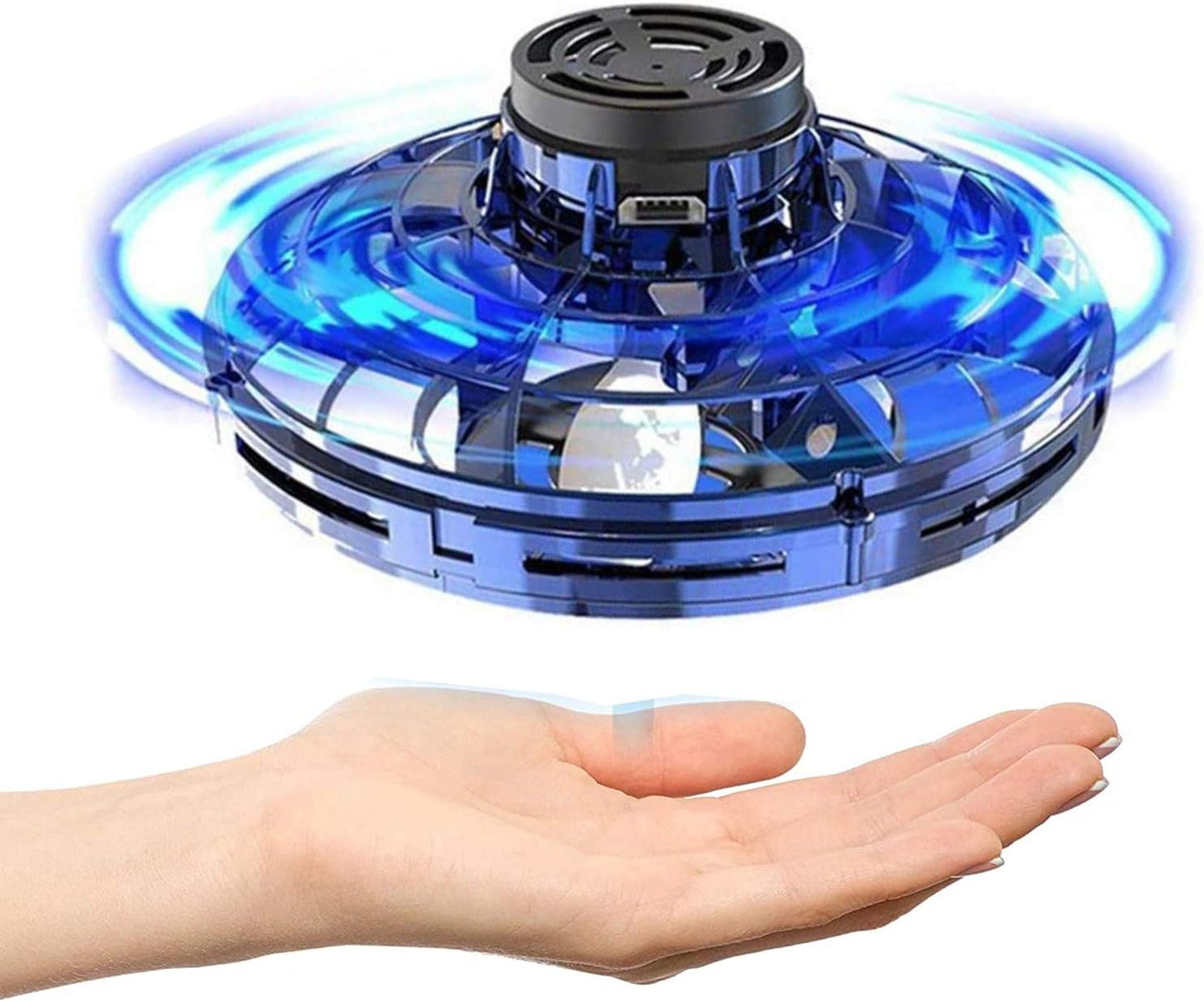 "LED Flying Spinner Drone for Kids: Hand-Operated Mini UFO Toy for Indoor & Outdoor Fun (Random Color)"