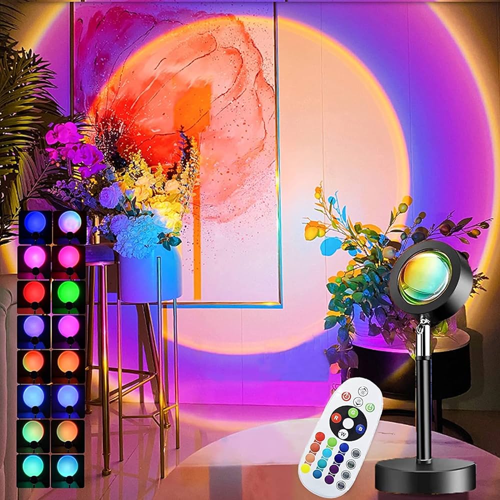 "Sunset Lamp Multi Color With Remote Control - Create Your Perfect Ambiance!"