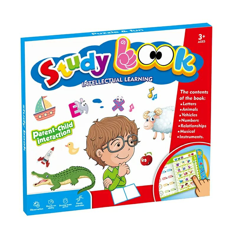 English Finger Reading Children's Smart Learning E-Book for Early Education with Voice and Scrabble Letters ABC