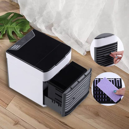 "Mini USB portable cooling fan: Multifunctional air conditioner."