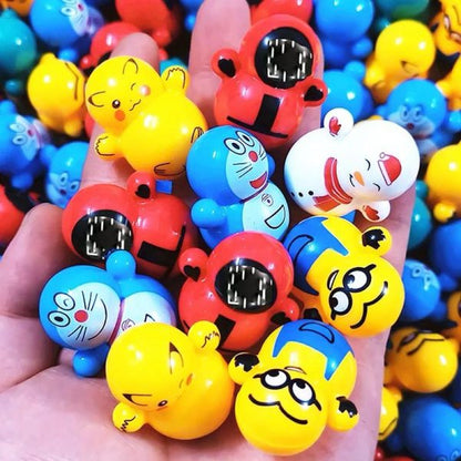 "Pack of 15 Cartoon Tumbler Plastic Toys: Fun Mixed Tumbler Set for Kids"