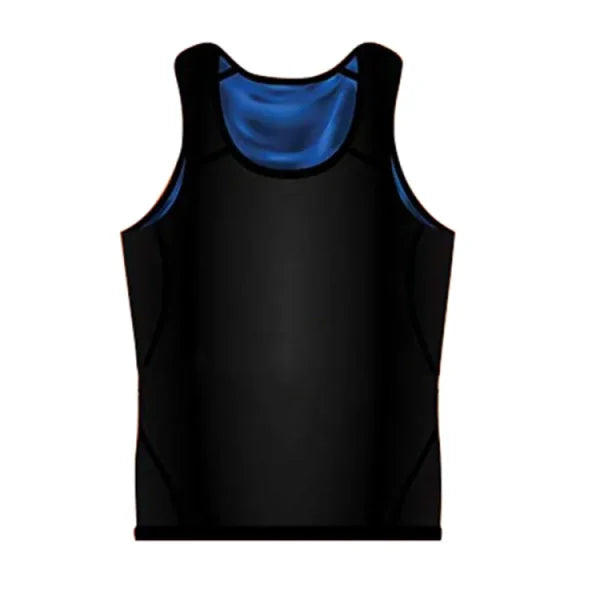 "Sweat Shaper: Instant slimming and shaping vest."