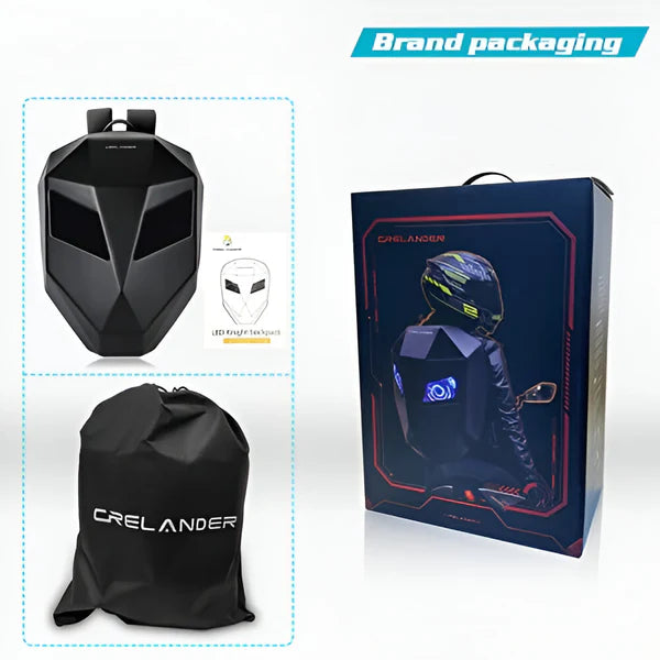 "LED Knight Motorcycle Riding Backpack: Illuminate Your Ride in Style"